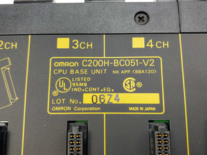 OMRON C200H-BC051-V2 CPU Base Unit