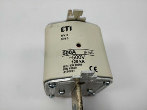 ETI 4186231 NH3 Fuse 500A, 500V, 120kA