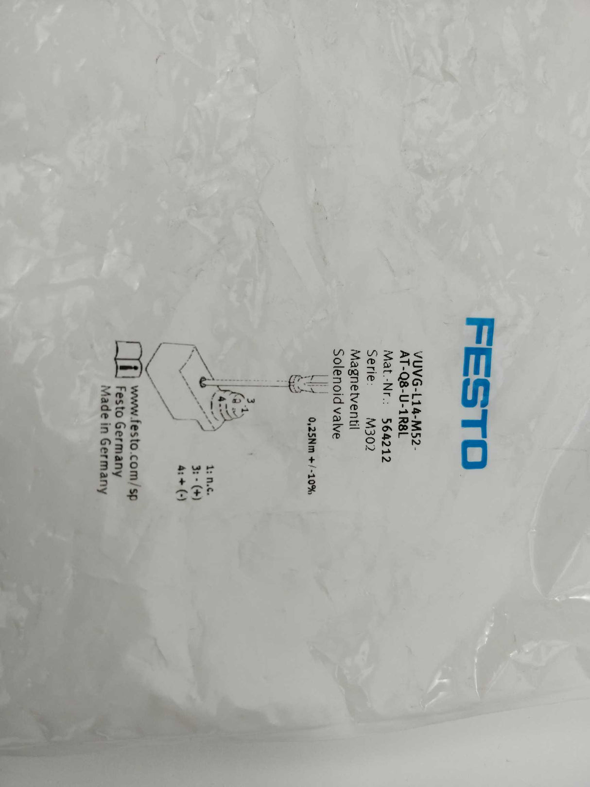 Festo VUVG-L14-M52-AT-Q8-U-1R8L Universal Directional Control Valves