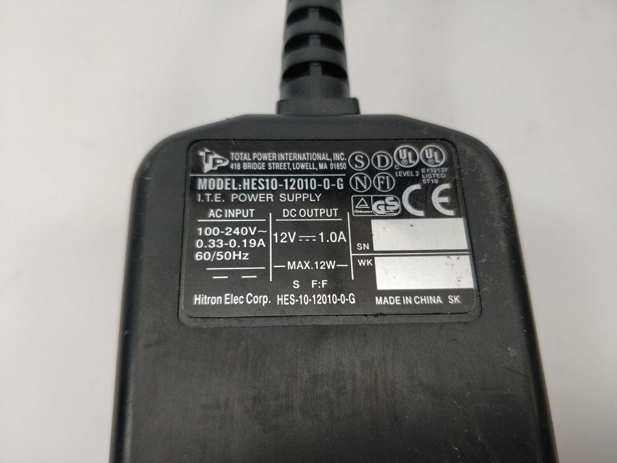 Hitron Elec Corp. HES10-12010-0-G AC/C POWER ADAPTER 12V 1.0A