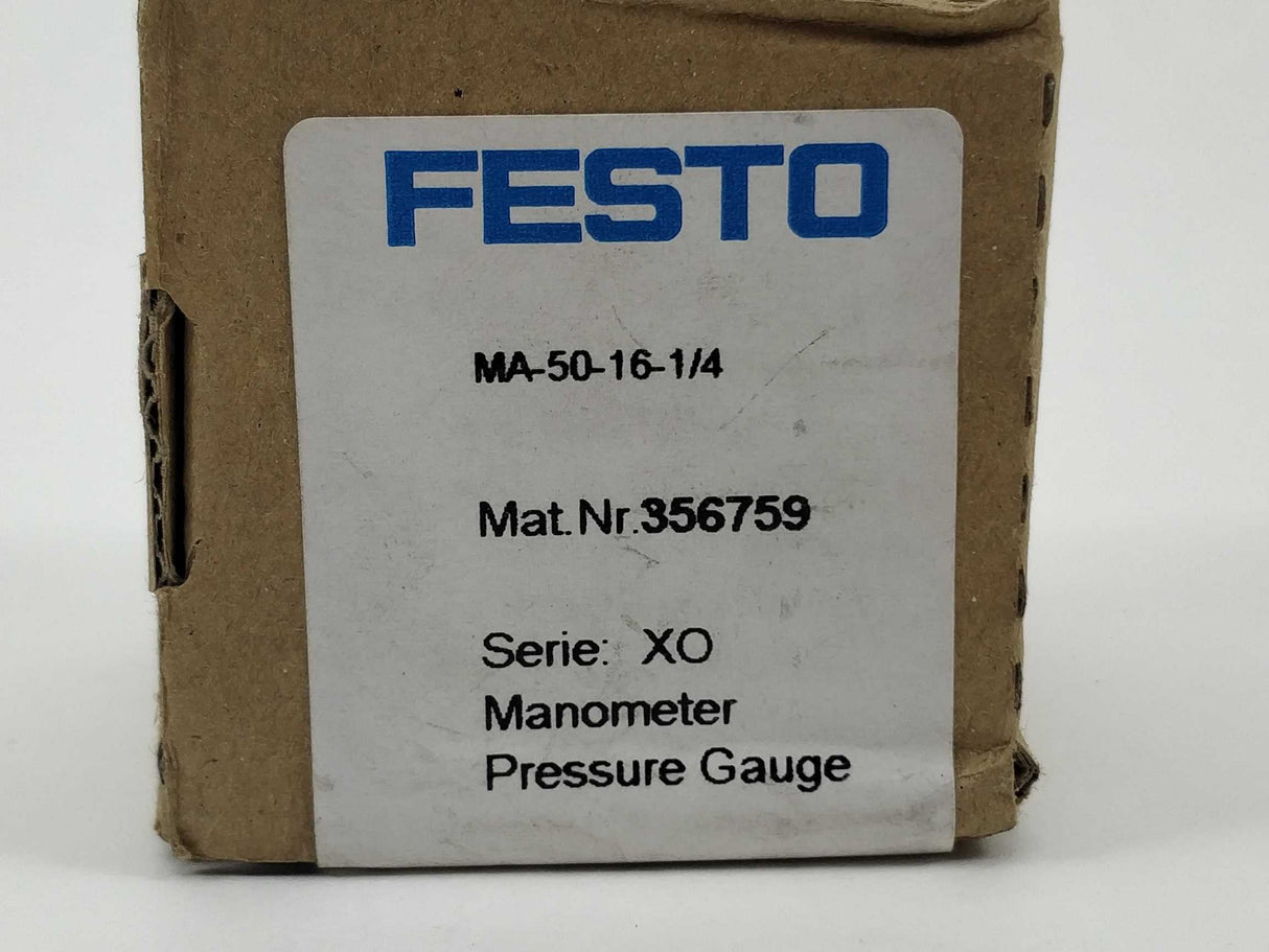 Festo 356759 MA-50-16-1/4 MANOMETER