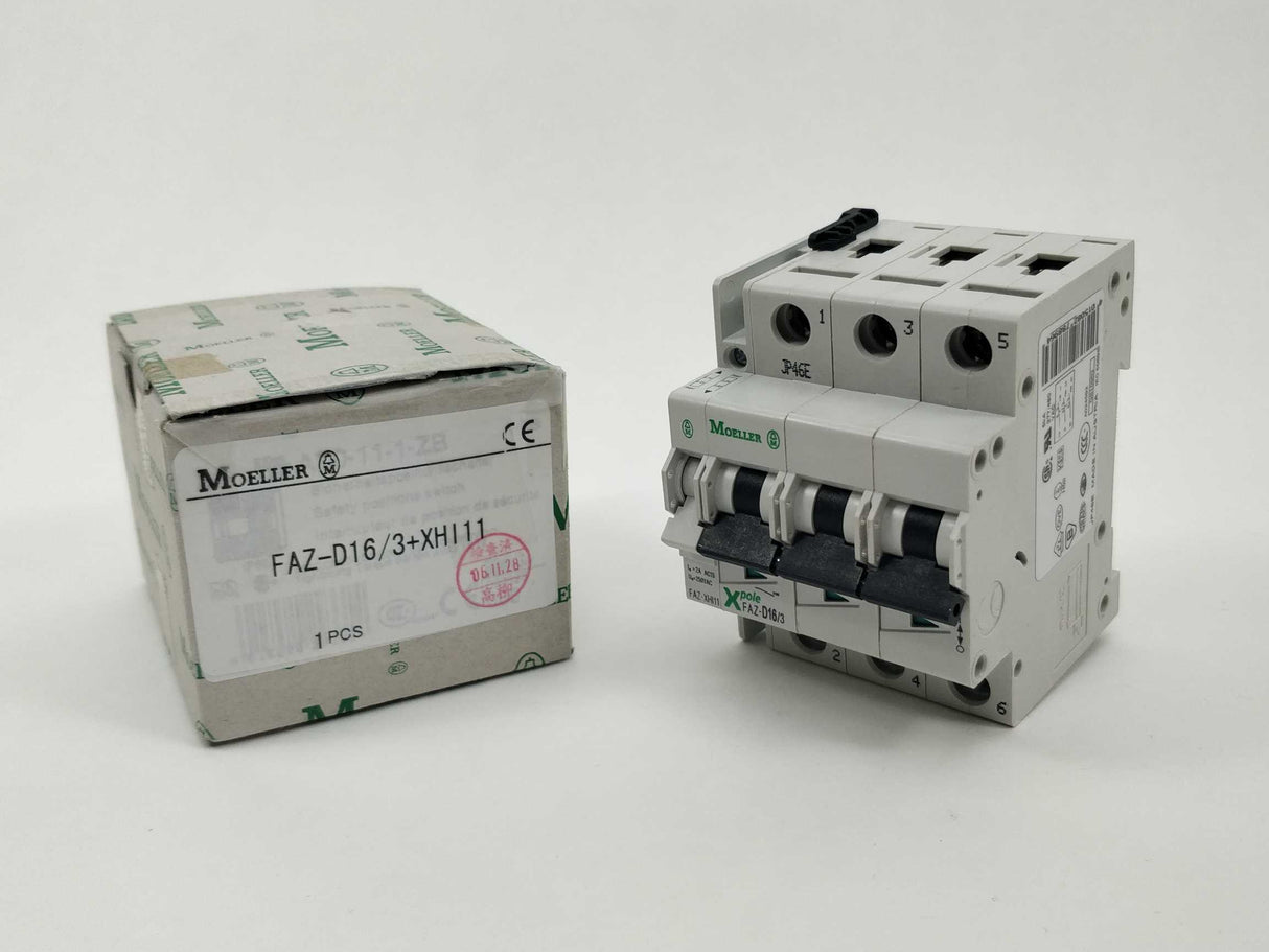 MOELLER FAZ-D16/3 Circuit breaker with XHI11 Auxiliary contact