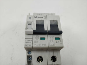 MOELLER FAZ-2-D25 Circuit Breaker with FAZ-XHI11 Auxiliary contact