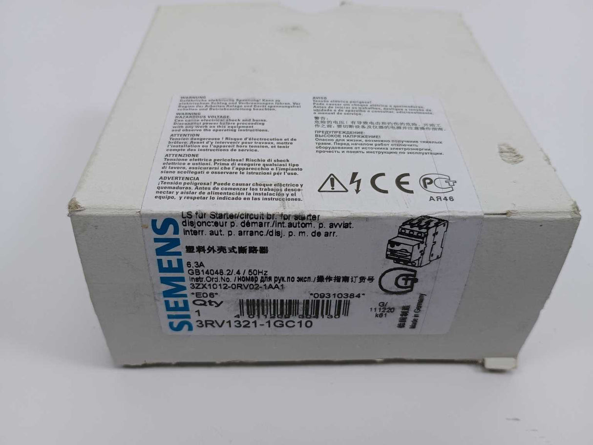 Siemens 3RV1321-1GC10 SIRIUS Circuit breaker