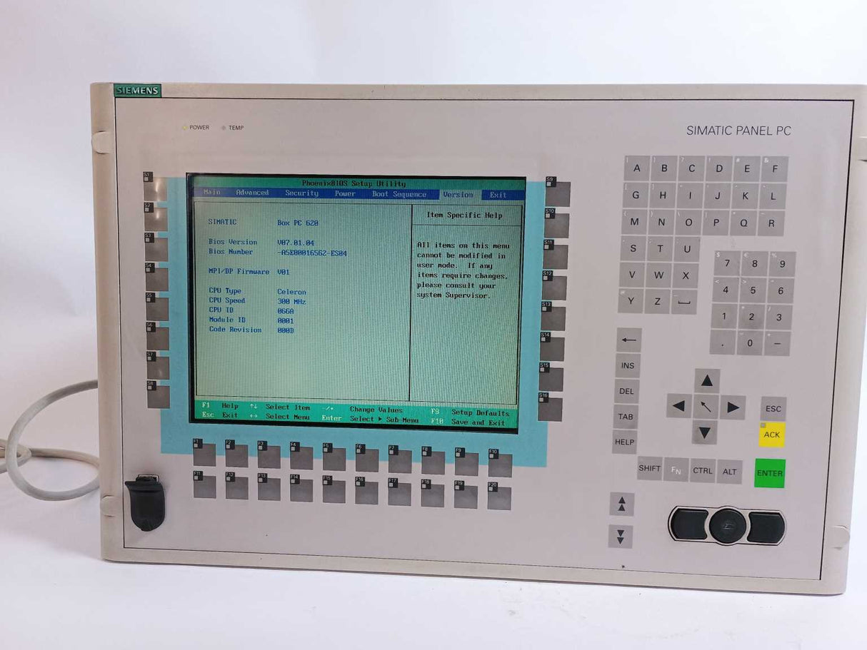 Siemens 6AV7611-0AB10-0CF0 GWE-570043900300 Simatic Panel PC Panelsystem 10''