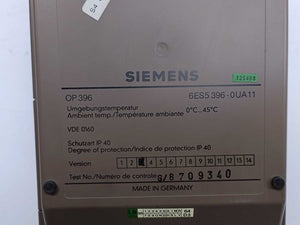 Siemens 6ES5396-0UA11 Simatic OP 396 Panel