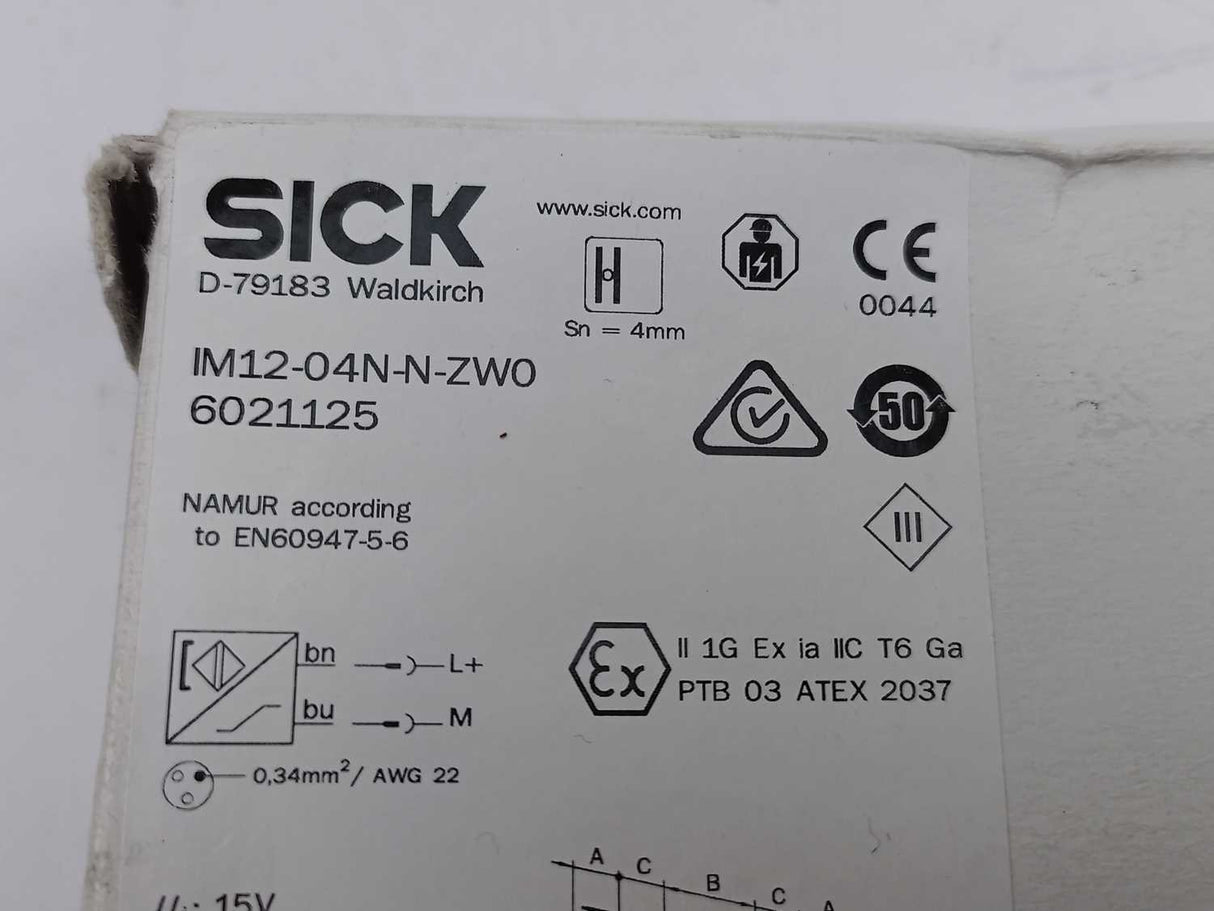 SICK IM12-04N-N-ZWO Inductive Proximity Sensor