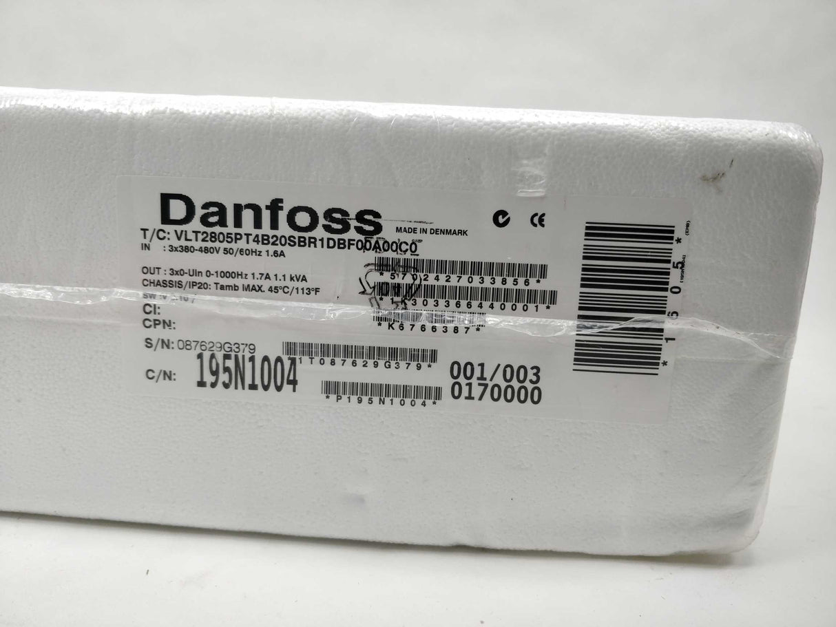 Danfoss 195N1004 VLT2805PT4B20SBR1DBF00A00C0