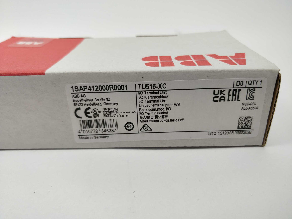 ABB 1SAP412000R0001 TU516-XC, I/O Terminal Unit