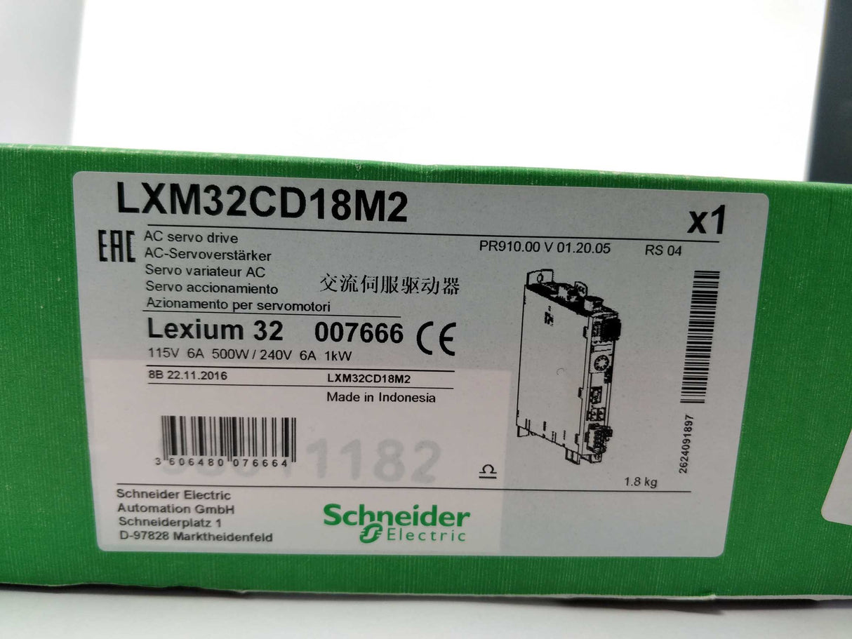 Schneider Electric LXM32CD18M2 Lexium 32 Motion Servo Drive