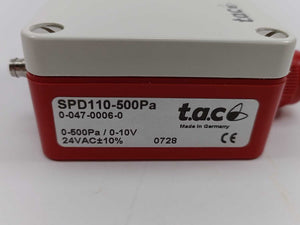 t.a.c 004700060 Differential Air Pressure Transmitter SPD110-500Pa