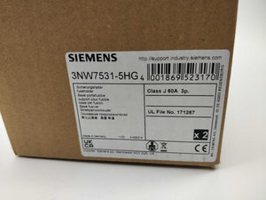 Siemens 3NW7531-5HG Sentron 3-pole fuse holder 60A, 2pcs