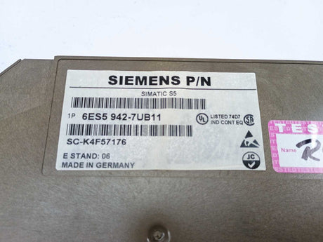 Siemens 6ES5942-7UB11 Simatic S5 with 6ES5375-1LA21