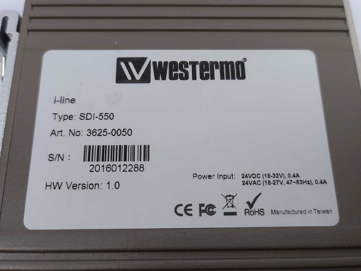 WESTERMO 3625-0050 i-line SDI-550 5 port Ethernet Switch