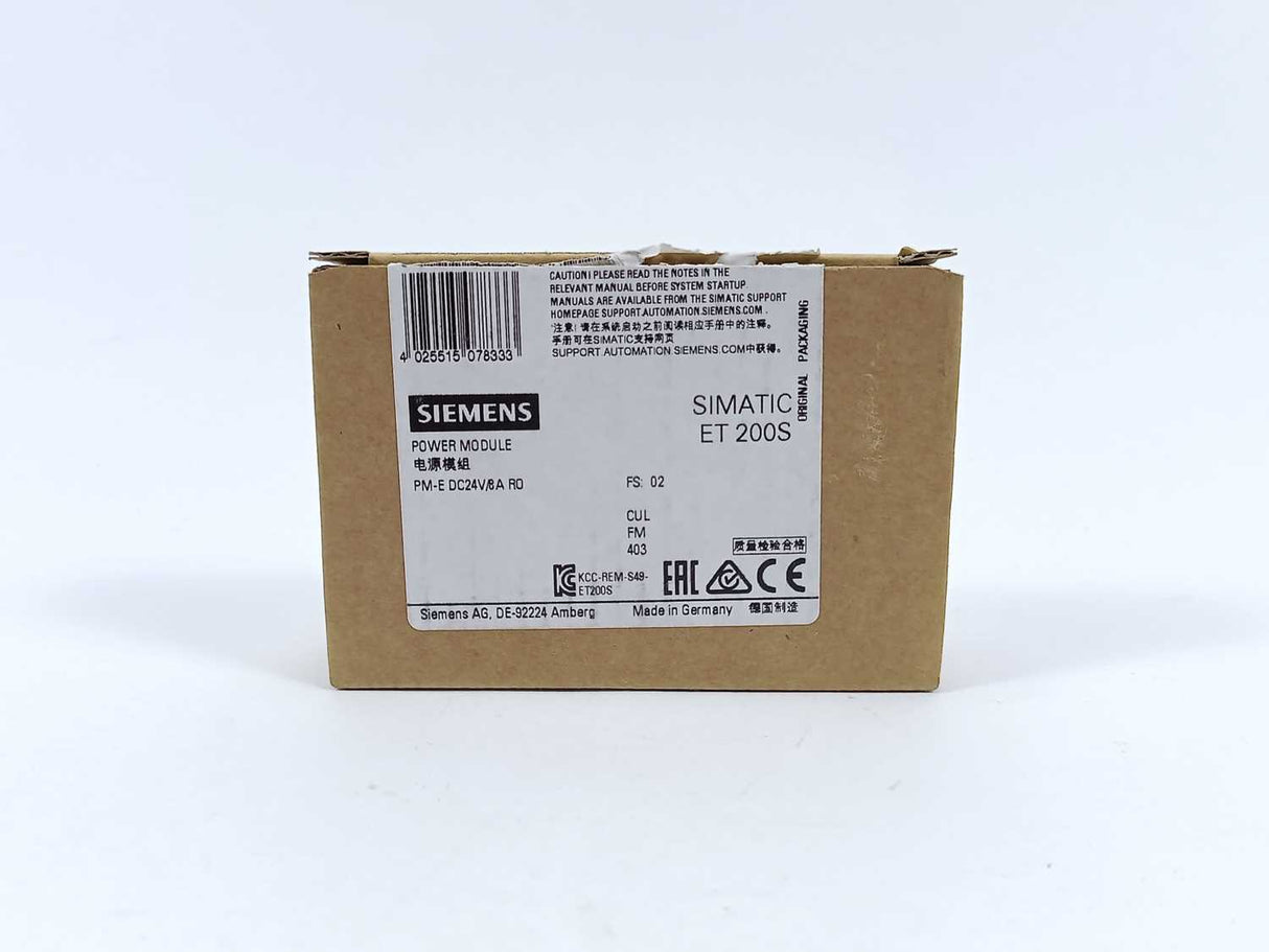 Siemens 6ES7138-4CA80-0AB0 Power Module