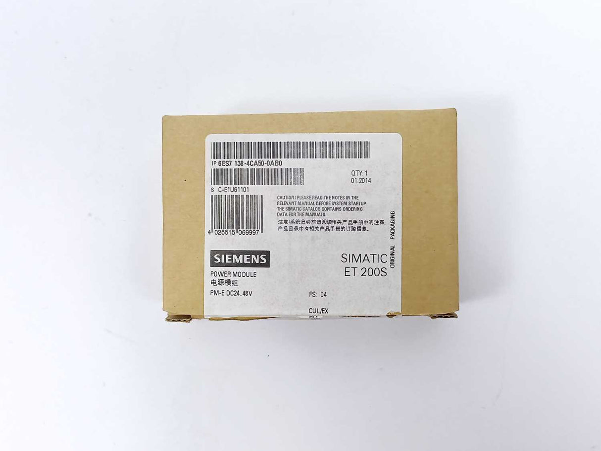 Siemens 6ES7 138-4CA50-0AB0 Power module PM-E DC24V-48V E03 2 Pcs.