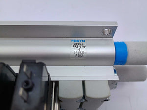 Festo 543825 Manifold Block CPE10-PRS-1/4-6 with 4x 196884