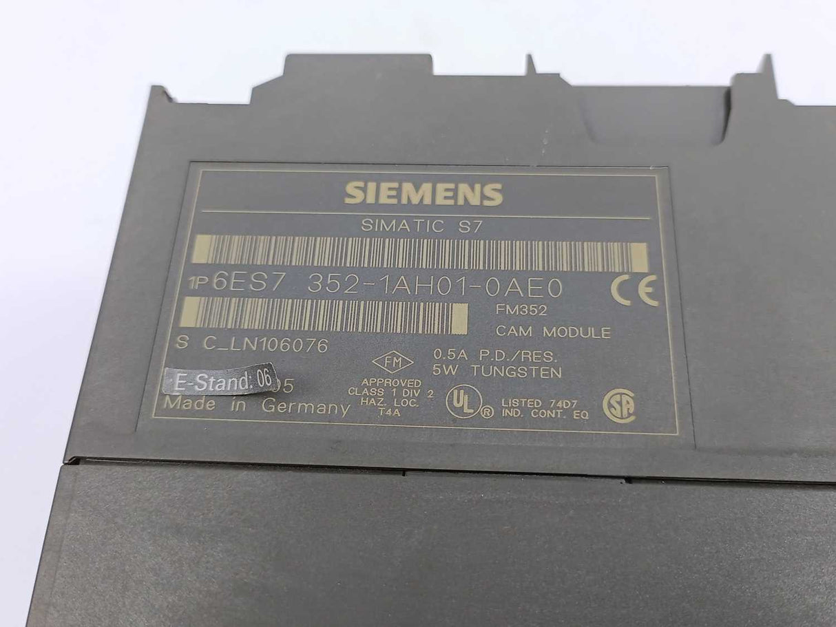 Siemens 6ES7352-1AH01-0AE0 FM 352 Cam-operated control