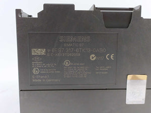 Siemens 6ES7317-6TK13-0AB0 CPU317T-2 DP with 6ES7953-8LP11-0AA0 MMC 8MB