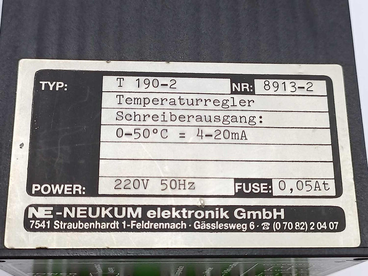 Neukum T190-2 Temperature controller