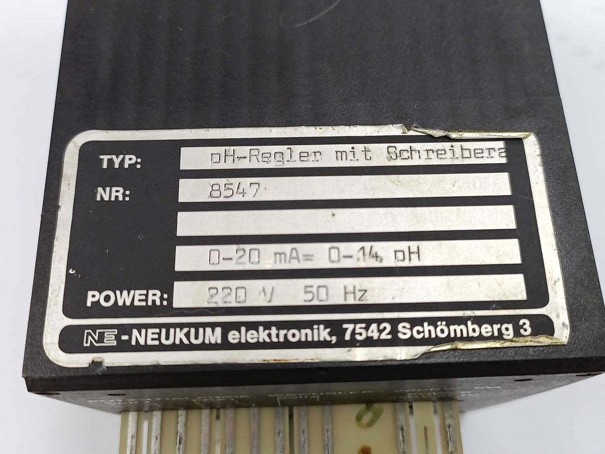 Neukum pH-Regler mit Schreibera.