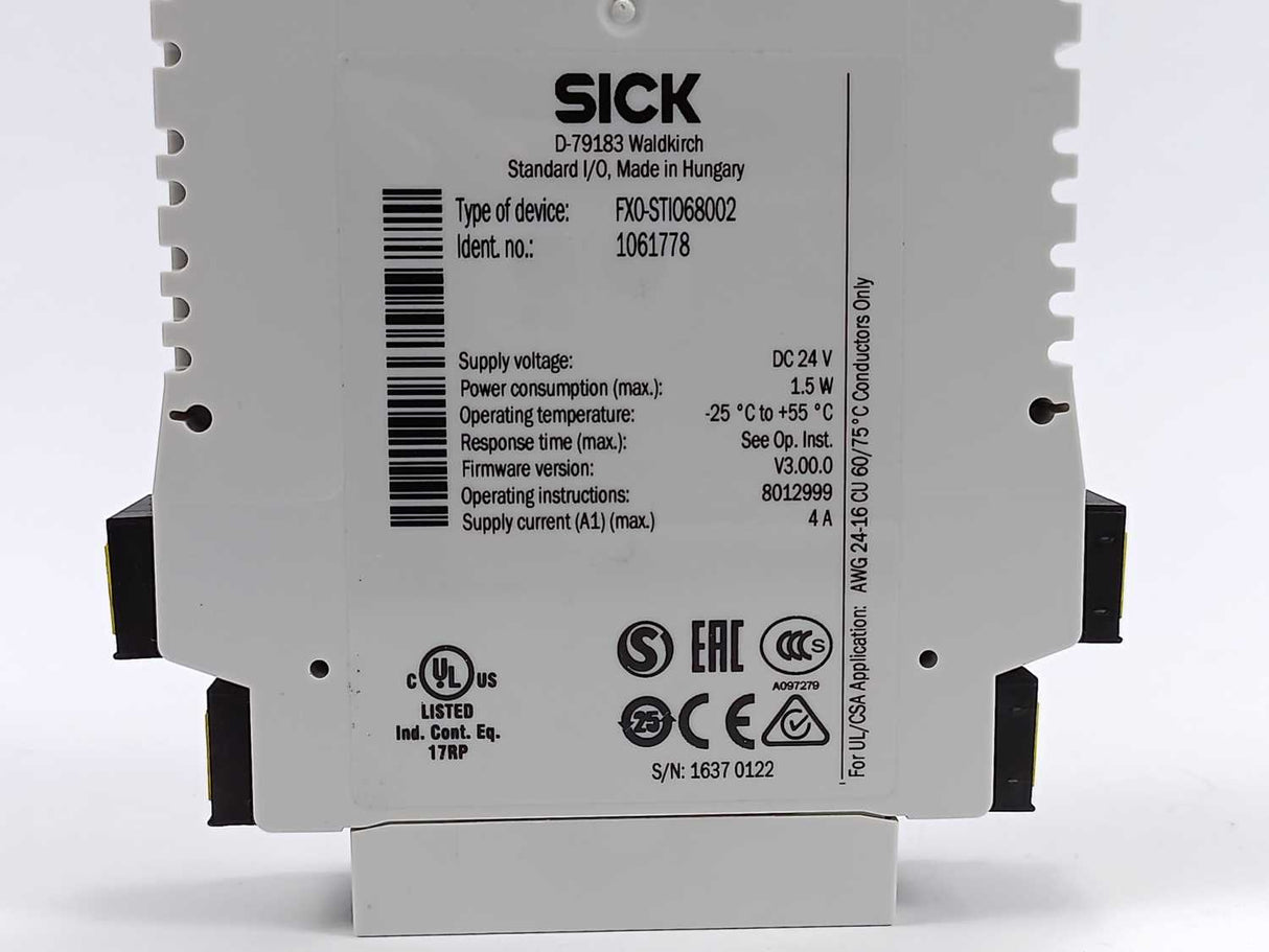 SICK 1061778 FX0-STIO68002 Standard I/O FLEXI soft