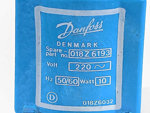 Danfoss 018Z6193 Solenoid coil, BE230CS, W/ OL U1147 132