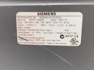 Siemens 6SE6440-2AC23-0CA0 MICROMASTER 440