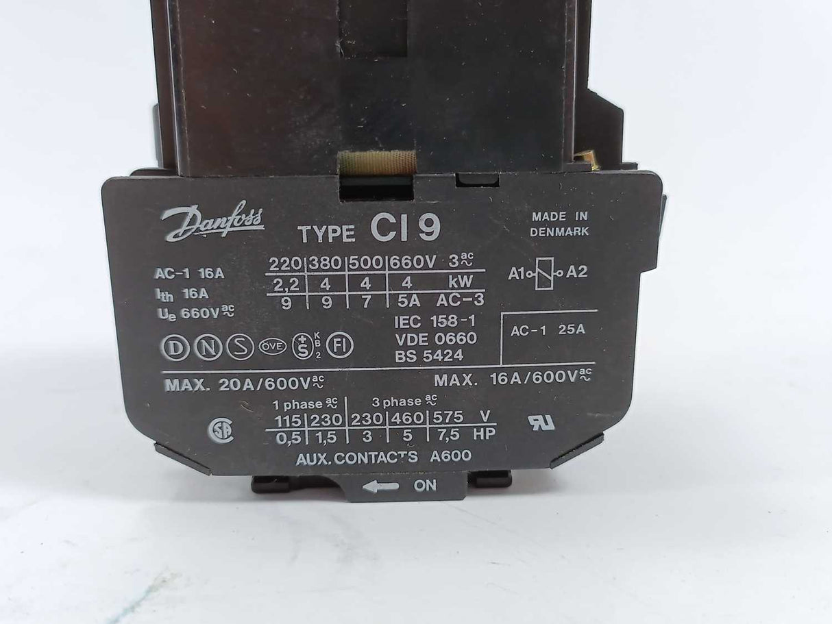 Danfoss CI2 Contactor 1st Grade 24V DC coil