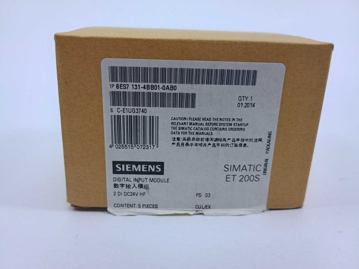 Siemens 6ES7131-4BB01-0AB0 Digital Input Module 5 Pieces