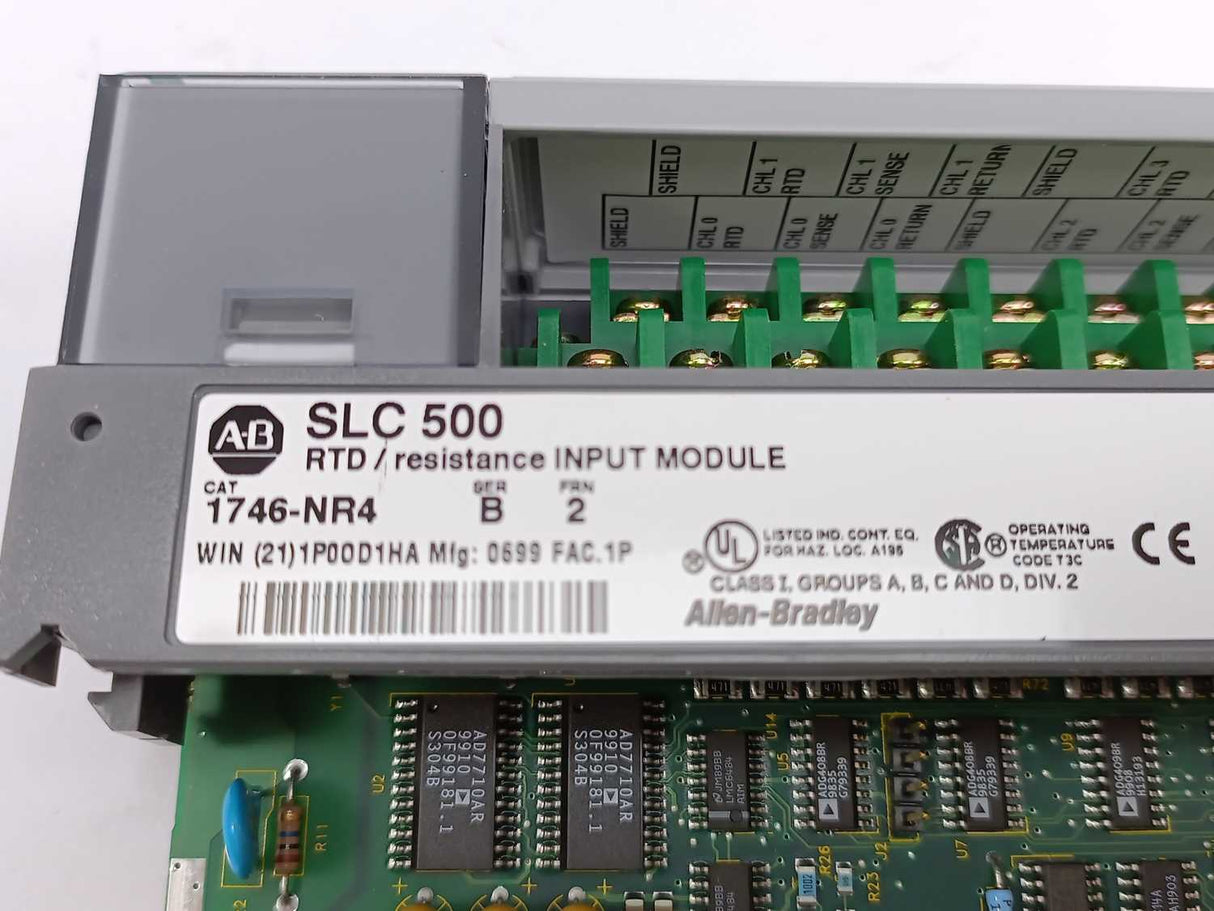 AB 1746-NR4 SLC 500 RTD/Resistance Input Module SER. B, FRN. 2