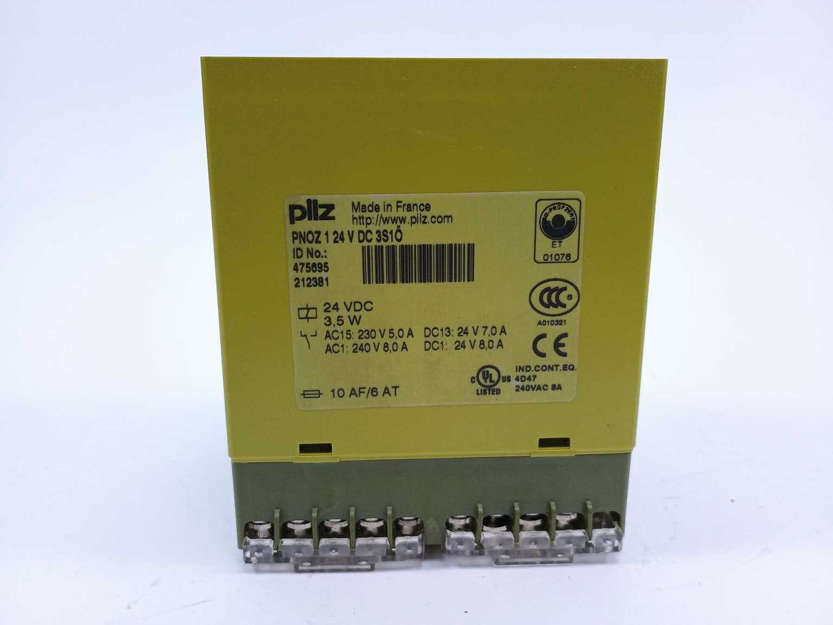 Pilz 475695 PNOZ 1 24 V DC 3S1Ö Safety relay