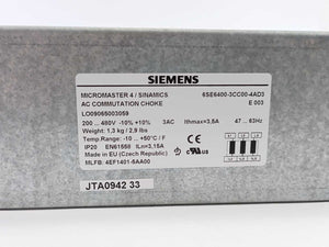 Siemens 6SE6400-3CC00-4AD3 Micromaster 4