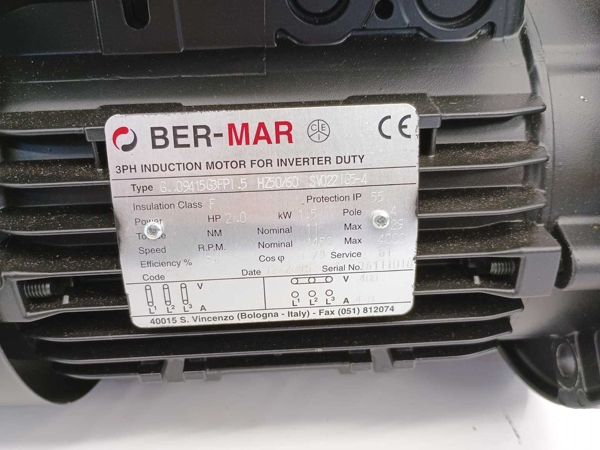 Ber-Mar G..09415G3FPI.5 3 Phase Induction Motor