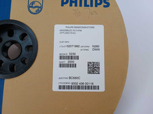 Philips Semiconductors 933243600116 BC550C Transistor 2000 Pcs. Roll