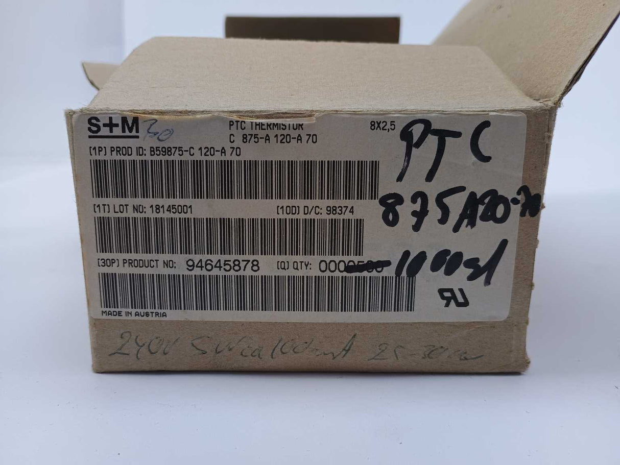 Siemens Matsushita Components B59875-C120-A70 C875 Thermistor. 800 Pcs.