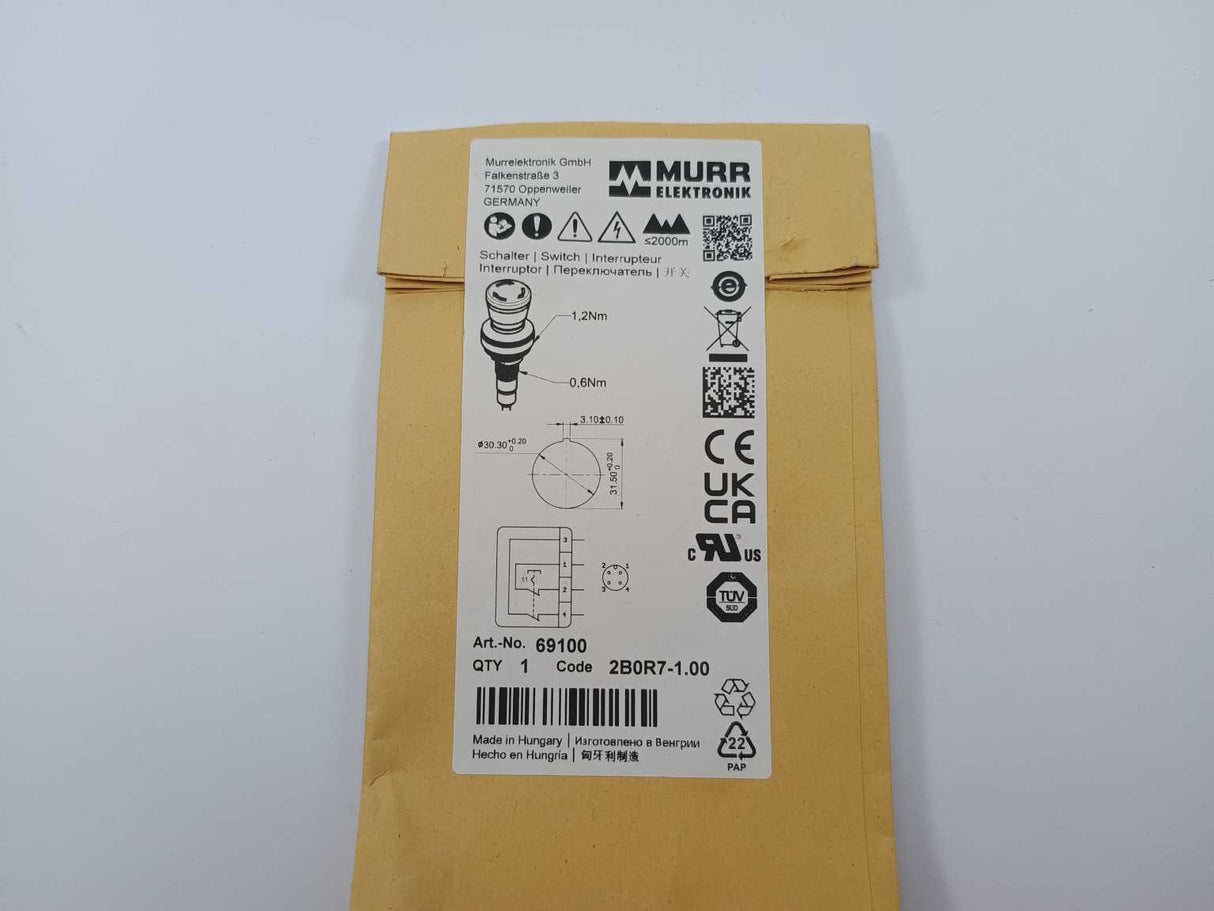 MURR Elektronik 69100 2B0R7-1.00 Switch