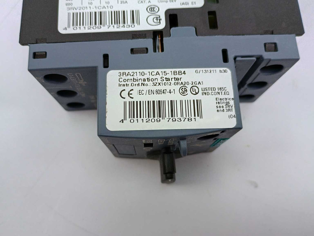 Siemens 3RV2011-1CA10 SIRIUS 3RV2 motor starter protectors