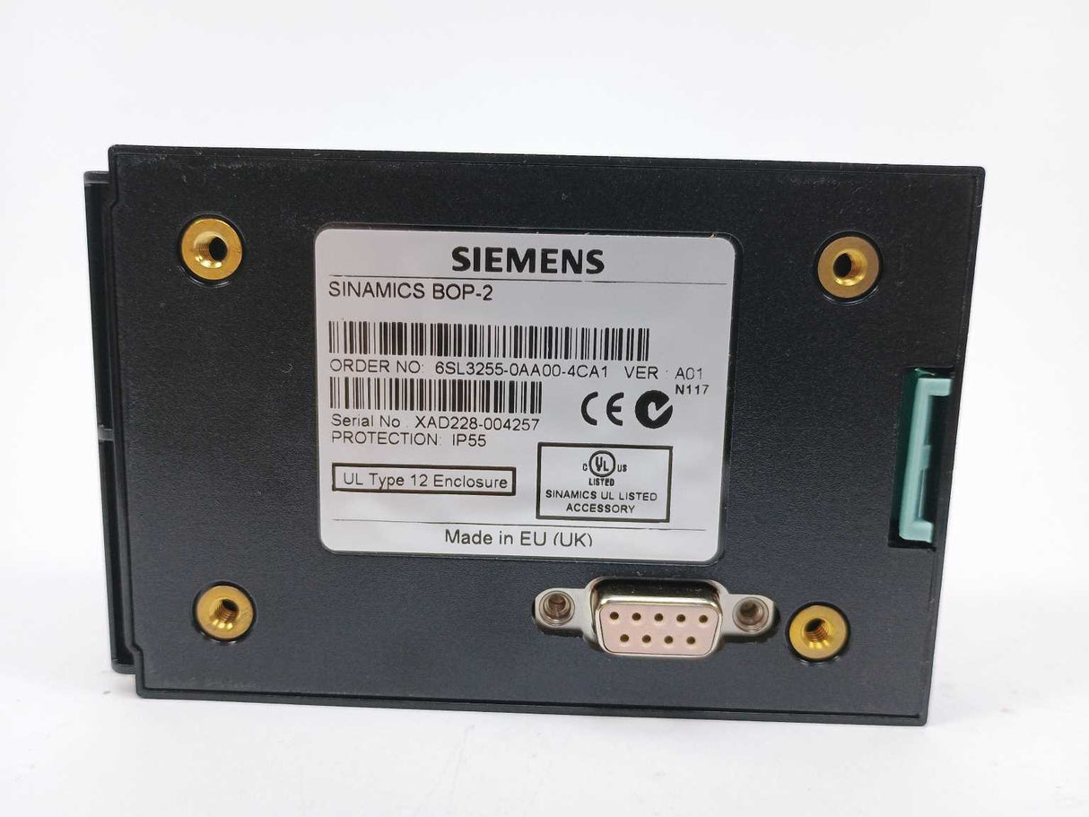 Siemens 6SL3255-0AA00-4CA1 SINAMICS G120 Basic Operator Panel