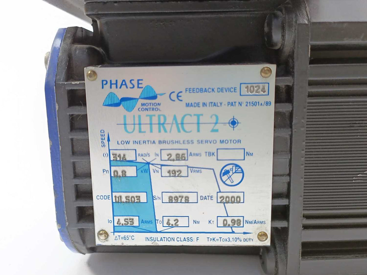 Ultract 21501A/89 Ultract 2 UL503 0.8kW servo motor