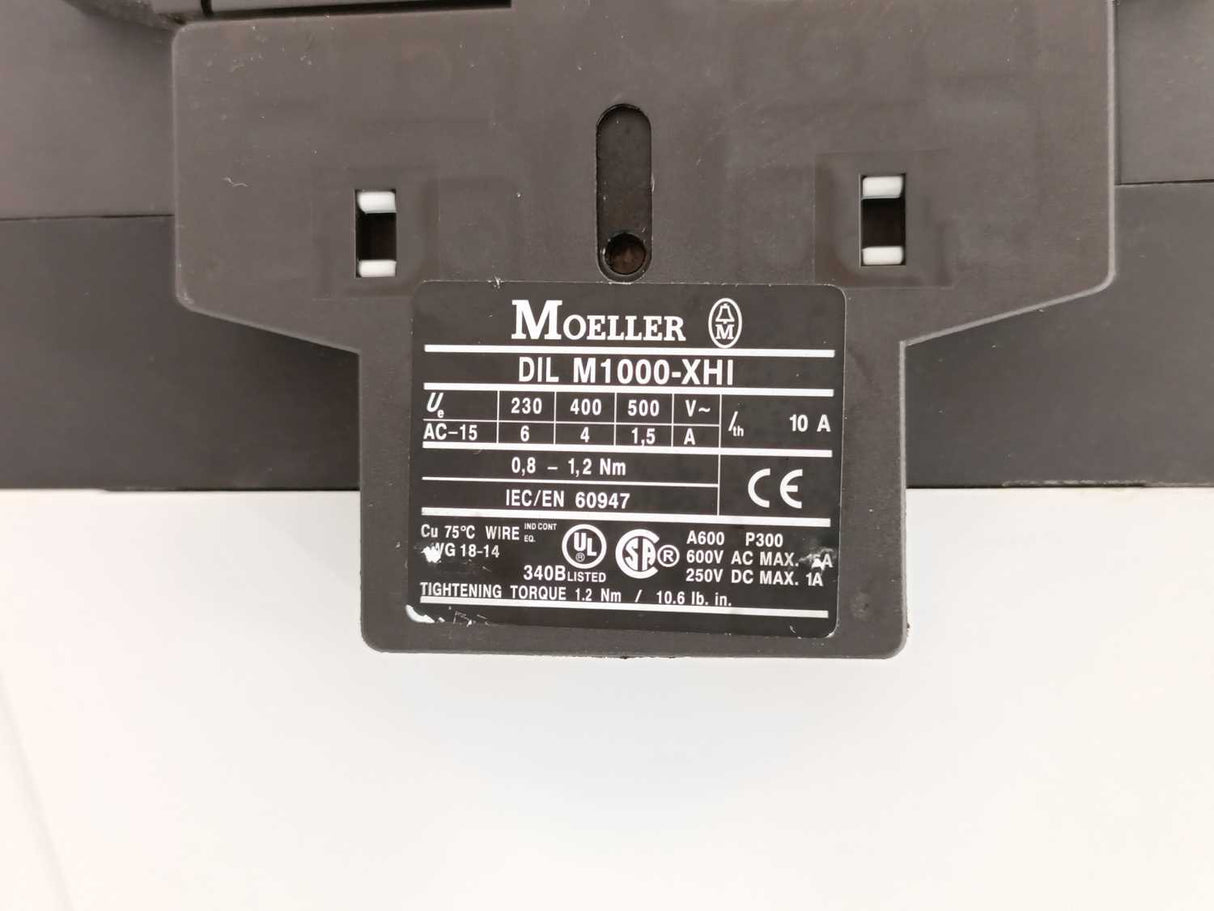 MOELLER DILM185 DILM185(-S) Contactor w/ 110-250V 40-60Hz DC Coil