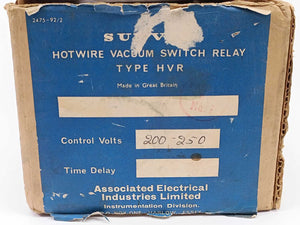 AEI Sunvic Hotwire Vacuum Switch type 602