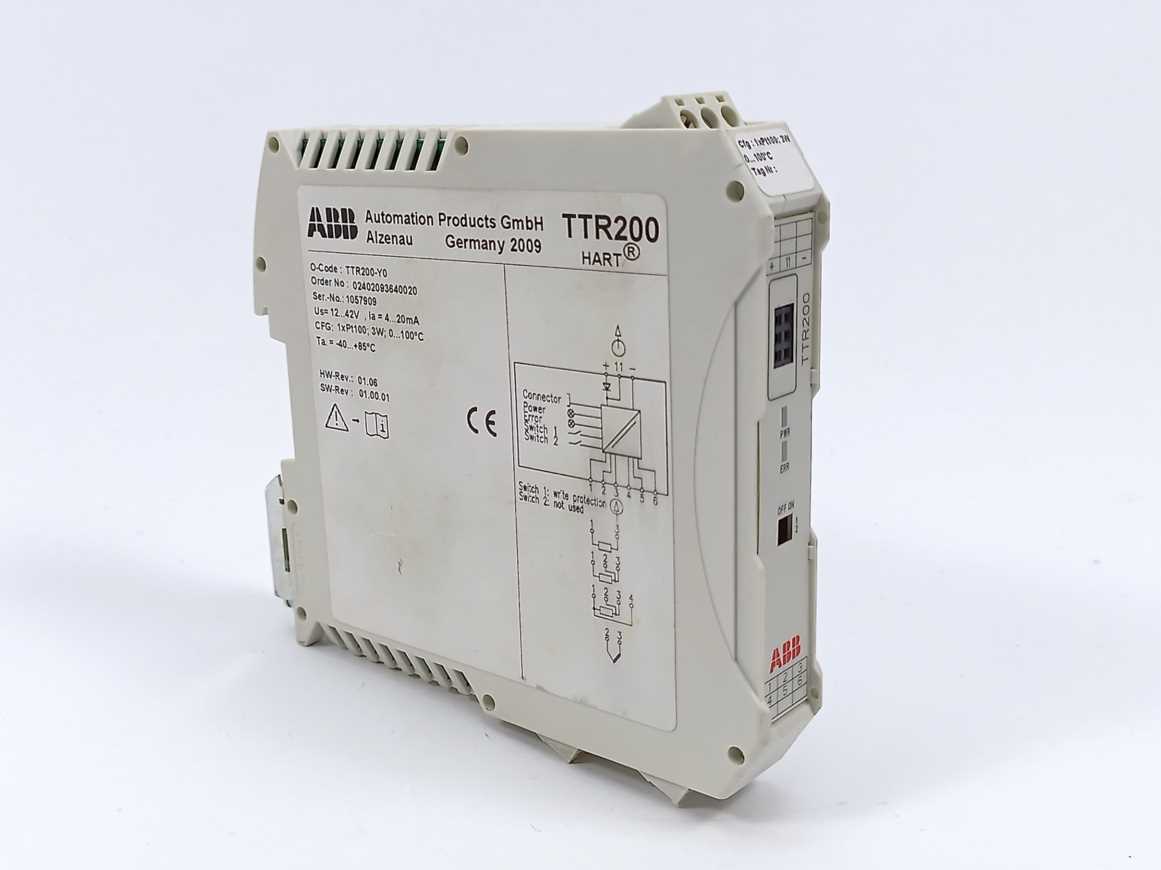 ABB TTR200-Y0 Rail Mount Temperature Transmitter