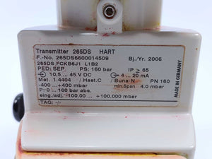 ABB 265DS FCKB6J1 L1B2 265DS6600014509 Differential Pressure Transmitter