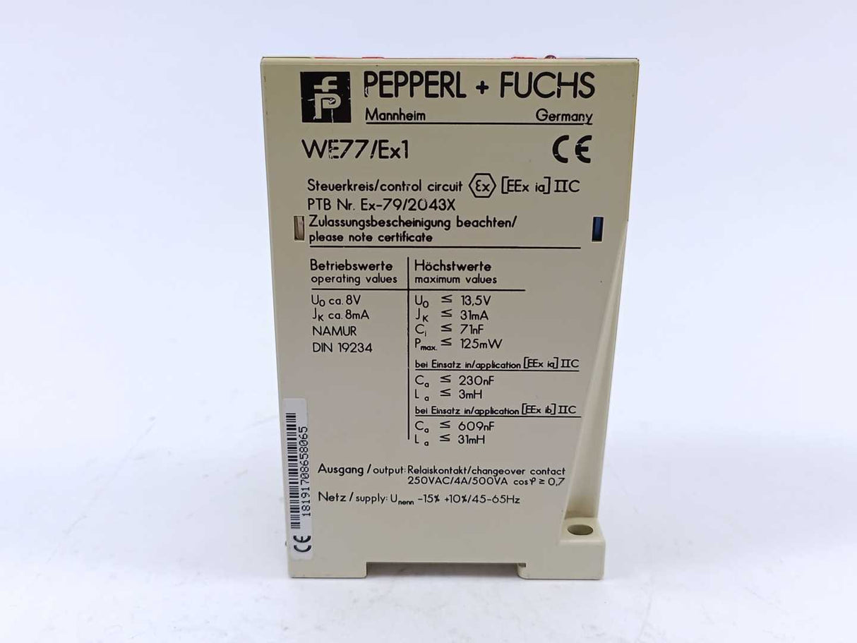 Pepperl+Fuchs 01544S Switch Amplifier WE77/Ex-1