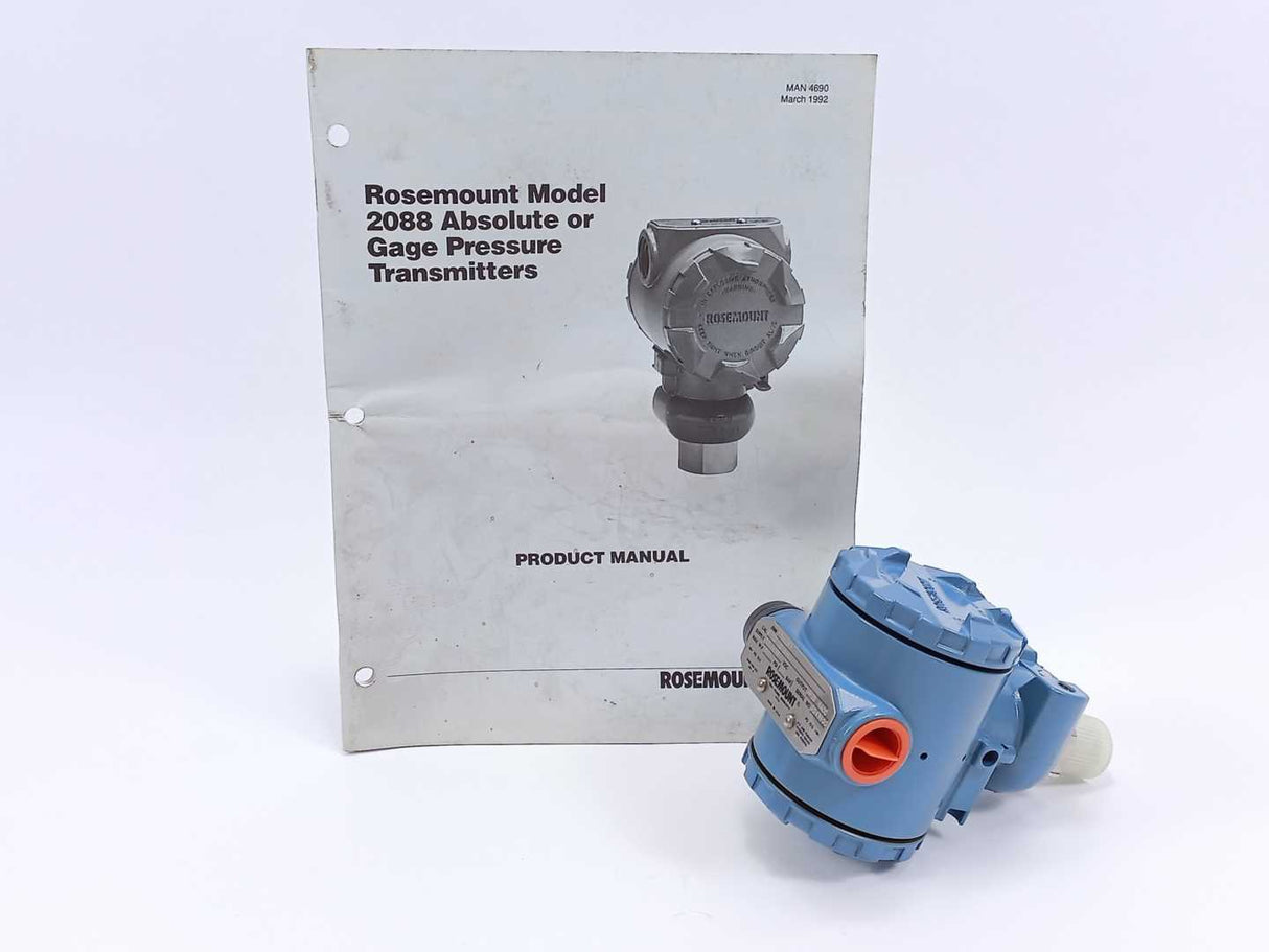 Rosemount 2088 G3A22B3 Pressure Transmitter 0-10bar