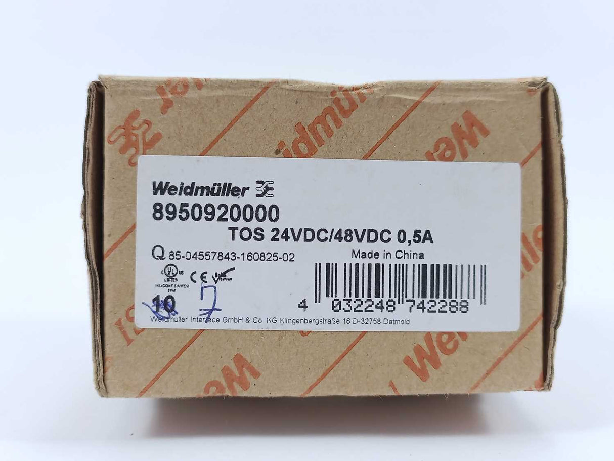 Weidmüller 8950920000 TOS 24VDC/48VDC 0,5A 7 Pcs.