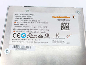 Weidmüller 1469470000 PRO ECO 72W 24V 3A