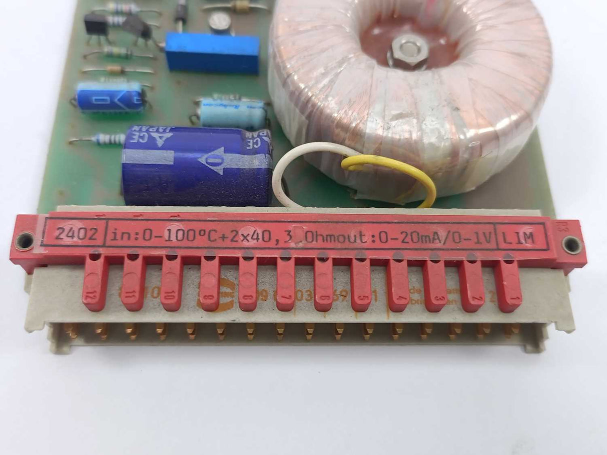 PR Electronics 2402-L1M R/I Transmitter. Input: 0-100°C, Out: 0-20mA/0-1V