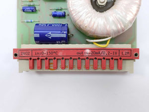 PR Electronics 2402-L2M R/I Transmitter. Input: 0-150°C, Out: 4-20mA/0,2-1V